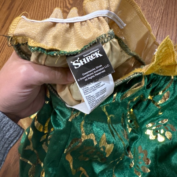 SHREK Princess Fiona Green Gold Holiday 2 Piece Skirt and Ear Set Women Size XS - Picture 5 of 5